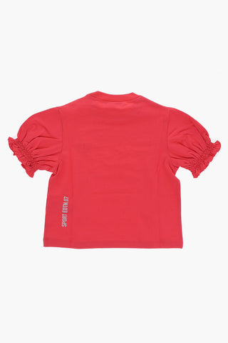 Puff Sleeve Crew-neck T-Shirt