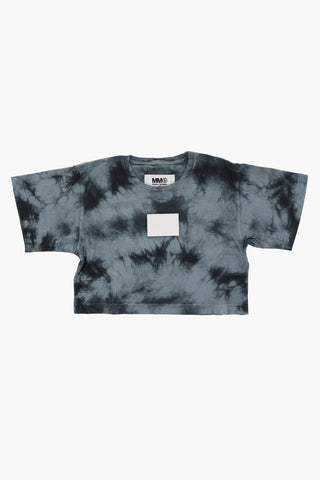 MM6 Cropped Tie Dye Effect Crew-Neck T-shirt