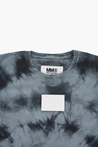 MM6 Cropped Tie Dye Effect Crew-Neck T-shirt