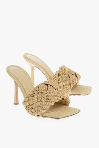 Braided Raffia LIDO Sandals Heel 11 cm