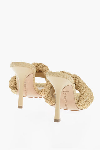 Braided Raffia LIDO Sandals Heel 11 cm