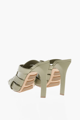 Pointed Braided Leather Mules