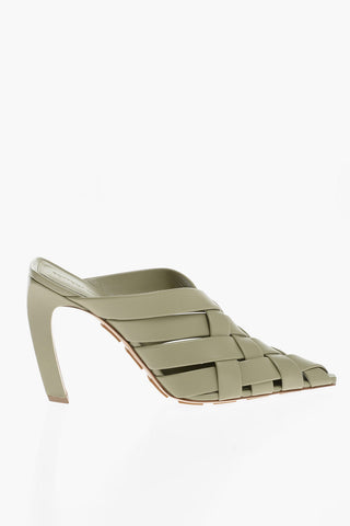 Pointed Braided Leather Mules