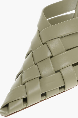 Sabot In Pelle Intrecciata A Punta Stretta