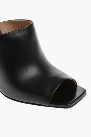 Leather KNOT Mules With Statement Heel 10 cm