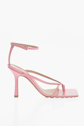Leather Sandals With Straps 10 cm