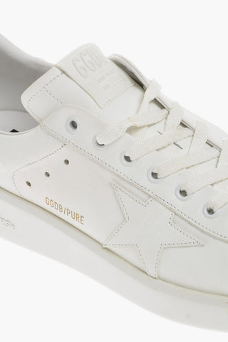 Solid Color Leather PURE NEW Low Top Sneakers