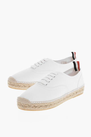 Cotton Espadrillas with Raffia Sole