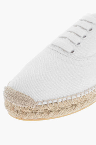 Cotton Espadrillas with Raffia Sole