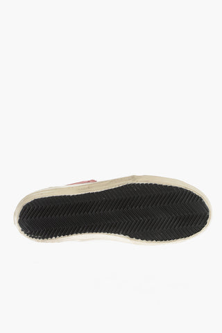 Vintage Effect Suede SLIDE CLASSIC Sneakers with Side Zip