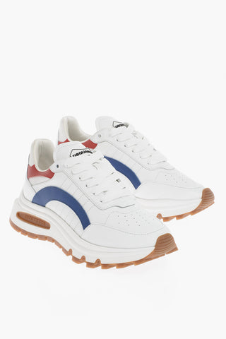 Sneakers Basse ROUNDS2 In Pelle con Suola Track