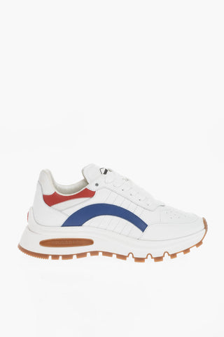 Sneakers Basse ROUNDS2 In Pelle con Suola Track