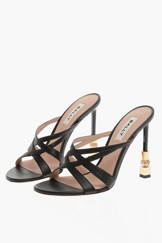 Leather CAROLYN Sandals with Sculpted Stiletto Heel 12cm