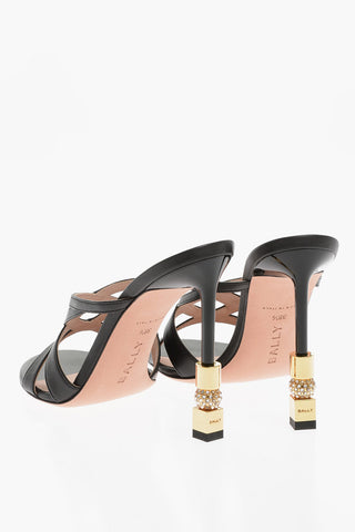 Leather CAROLYN Sandals with Sculpted Stiletto Heel 12cm