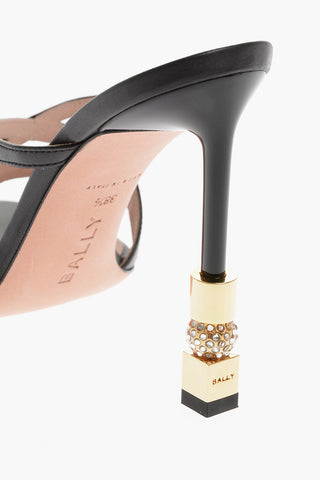 Leather CAROLYN Sandals with Sculpted Stiletto Heel 12cm