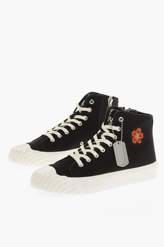 PARIS Sneakers Alte KENZOSCHOOL in Canvas con Zip Laterale