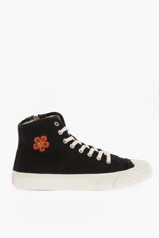 PARIS Sneakers Alte KENZOSCHOOL in Canvas con Zip Laterale