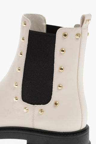 MICHAEL Leather RIDLEY GORE Chelsea Boots with Golden Studs