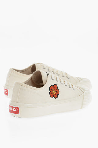 PARIS Sneakers Basse KENZOSCHOOL in Canvas con Ricamo Fiore