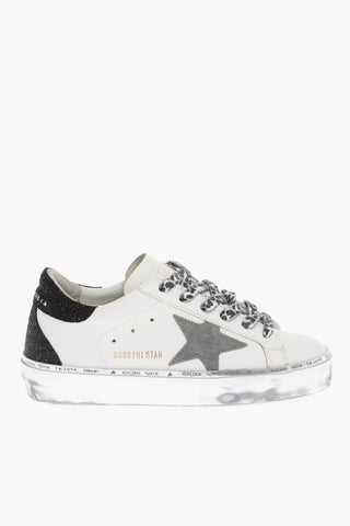 Leather HI STAR CLASSIC Low-Top Sneakers with Glitter Detail