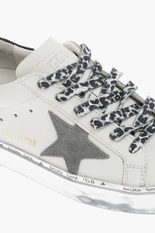 Leather HI STAR CLASSIC Low-Top Sneakers with Glitter Detail