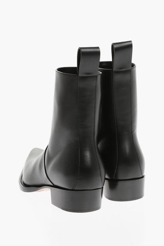 Pointed Leather Boots 