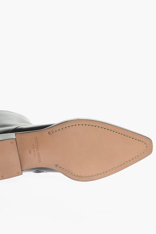Pointed Leather Boots 