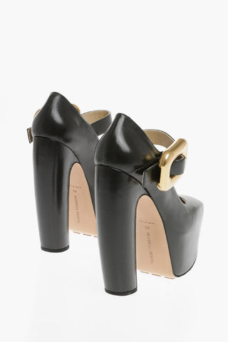 Leather Pumps With Statement Buckle