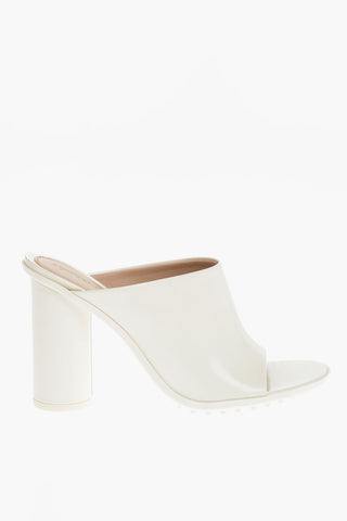 Patent Leather Open Toe Mules Heel 10 cm