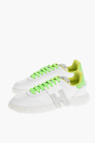 Leather Low Sneakers 3R with Contrasting Details