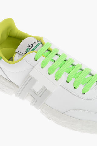 Leather Low Sneakers 3R with Contrasting Details