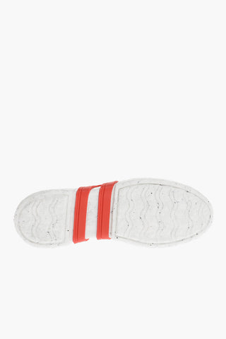 Twill and Suede 3R Low Top Sneakers with Rubber Monogram
