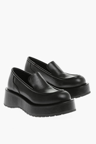 Leather GAEL Loafers with Platform 5cm