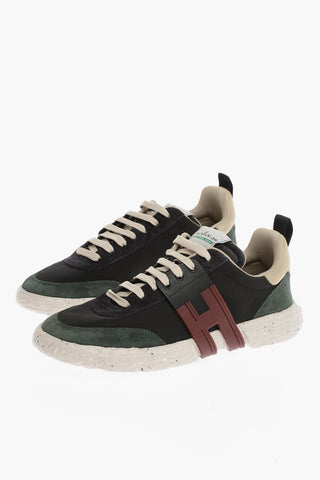 Sneakers Basse 3R in Tessuto e Suede con Applicazione Monogram In gomma