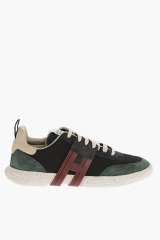 Sneakers Basse 3R in Tessuto e Suede con Applicazione Monogram In gomma