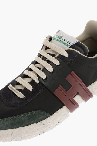 Sneakers Basse 3R in Tessuto e Suede con Applicazione Monogram In gomma