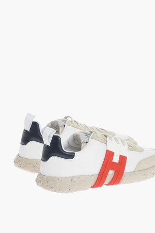 Sneakers Basse 3R in  Pelle con Sola in Gomma