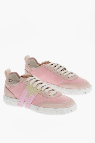 Niedrige Sneaker 3R aus Textil und Wildleder mit Monogramm-Applikation