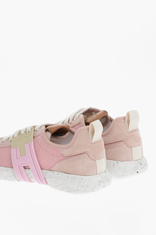 Niedrige Sneaker 3R aus Textil und Wildleder mit Monogramm-Applikation