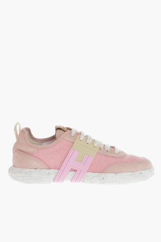 Niedrige Sneaker 3R aus Textil und Wildleder mit Monogramm-Applikation