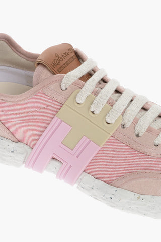 Niedrige Sneaker 3R aus Textil und Wildleder mit Monogramm-Applikation