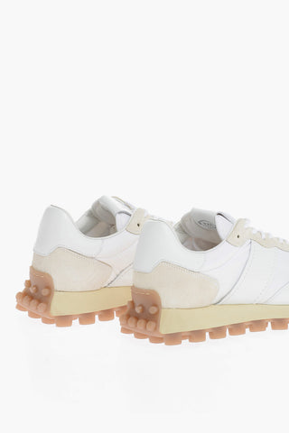 Solid Color Nylon and Suede RUNNING 25L Low-Top Sneakers