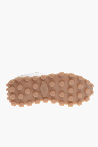 Solid Color Nylon and Suede RUNNING 25L Low-Top Sneakers