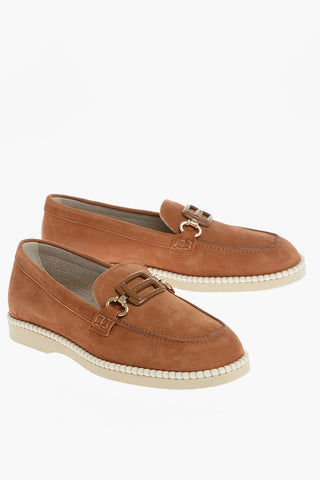 Mocassini Bit in Suede con Suola in Gomma