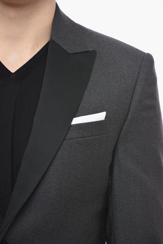 Giacca Tuxedo a 2 Buttoni Slim Fit con Reverse a Lancia