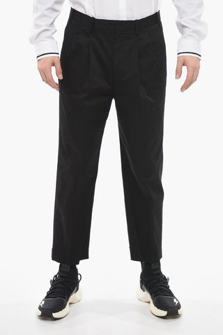 Pantaloni in Twill di Cotone a 2 Pinces con Passanti