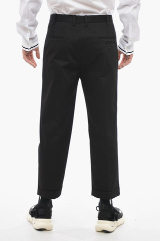 Pantaloni in Twill di Cotone a 2 Pinces con Passanti