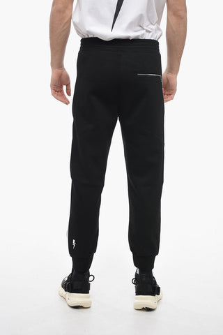 Low-Rise Skinny Fit Sweatpants with Side Contrasting Bands