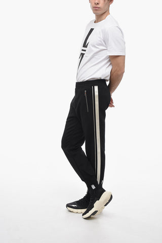 Low-Rise Skinny Fit Sweatpants with Side Contrasting Bands