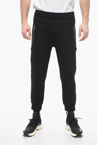 Low-Rise Biker Sweatpants with Zipped Pockets